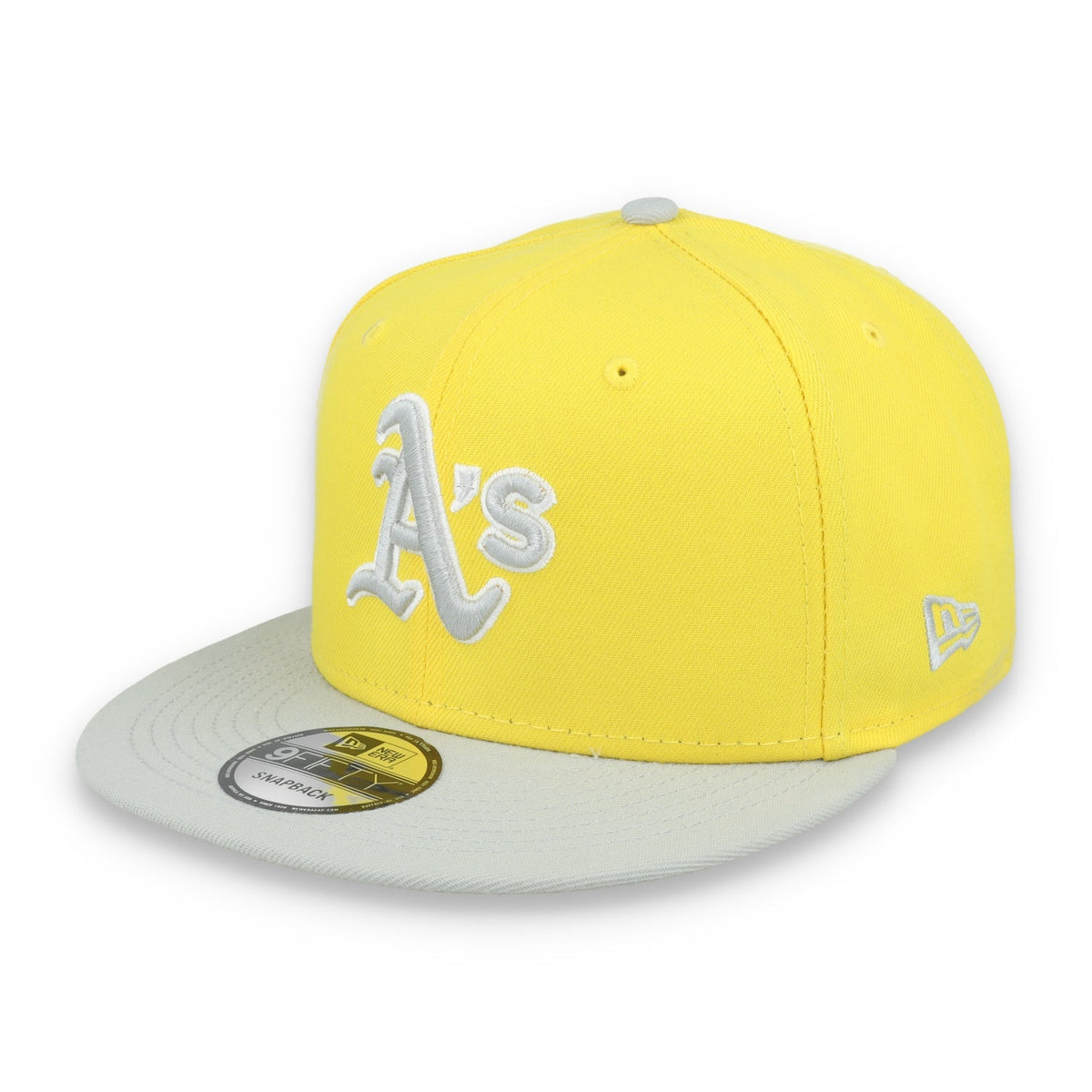 New Era Oakland Athletics  2-Tone Color Pack 9FIFTY Snapback Hat- Yellow/Grey