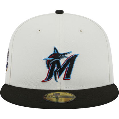 New Era Miami Marlins Throwback 2003 Worlds Series 59FIFTY Fitted Ivory Hat