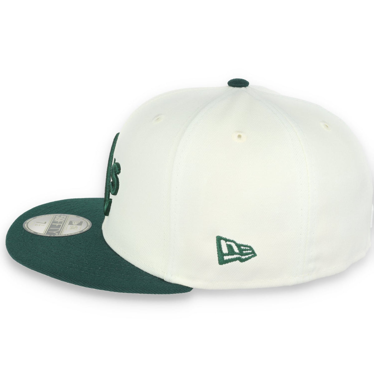 New Era Oakland Athletics Throwback 1989 World Series Patch 59FIFTY Fitted Ivory Hat