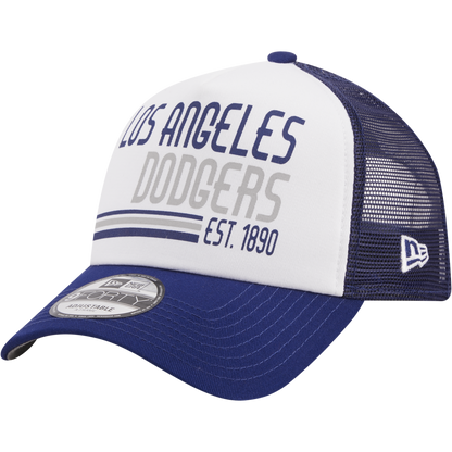 New Era Los Angeles Dodgers A Frame Stacked Trucker Cap