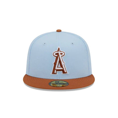 New Era Los Angeles Angels Color Pack 59FIFTY Fitted Hat-Light Blue/Rust Orange