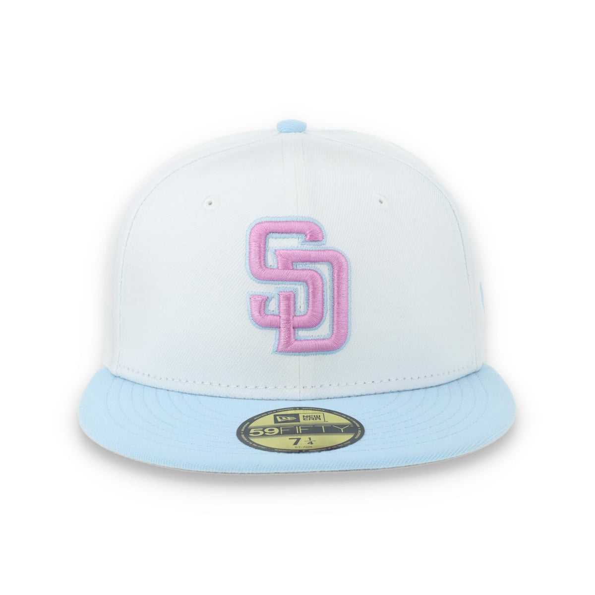 New Era San Diego Padres Color Pack 59FIFTY Fitted Hat-White/Light Blue /Pink