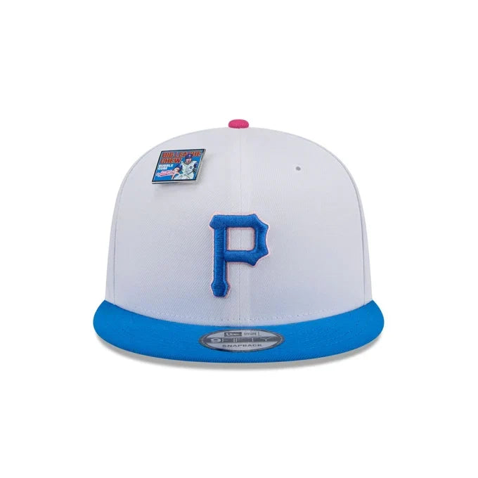 New Era Pittsburgh Pirates Cotton Candy Big League Chew Flavor Pack 9FIFTY Snapback Hat-White/Blue