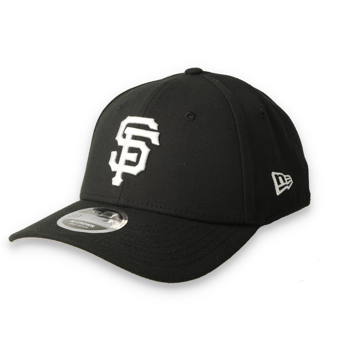 New Era San Francisco Giants 39THIRTY M-Crown A-Frame Stretch Fit Hat-Black/White