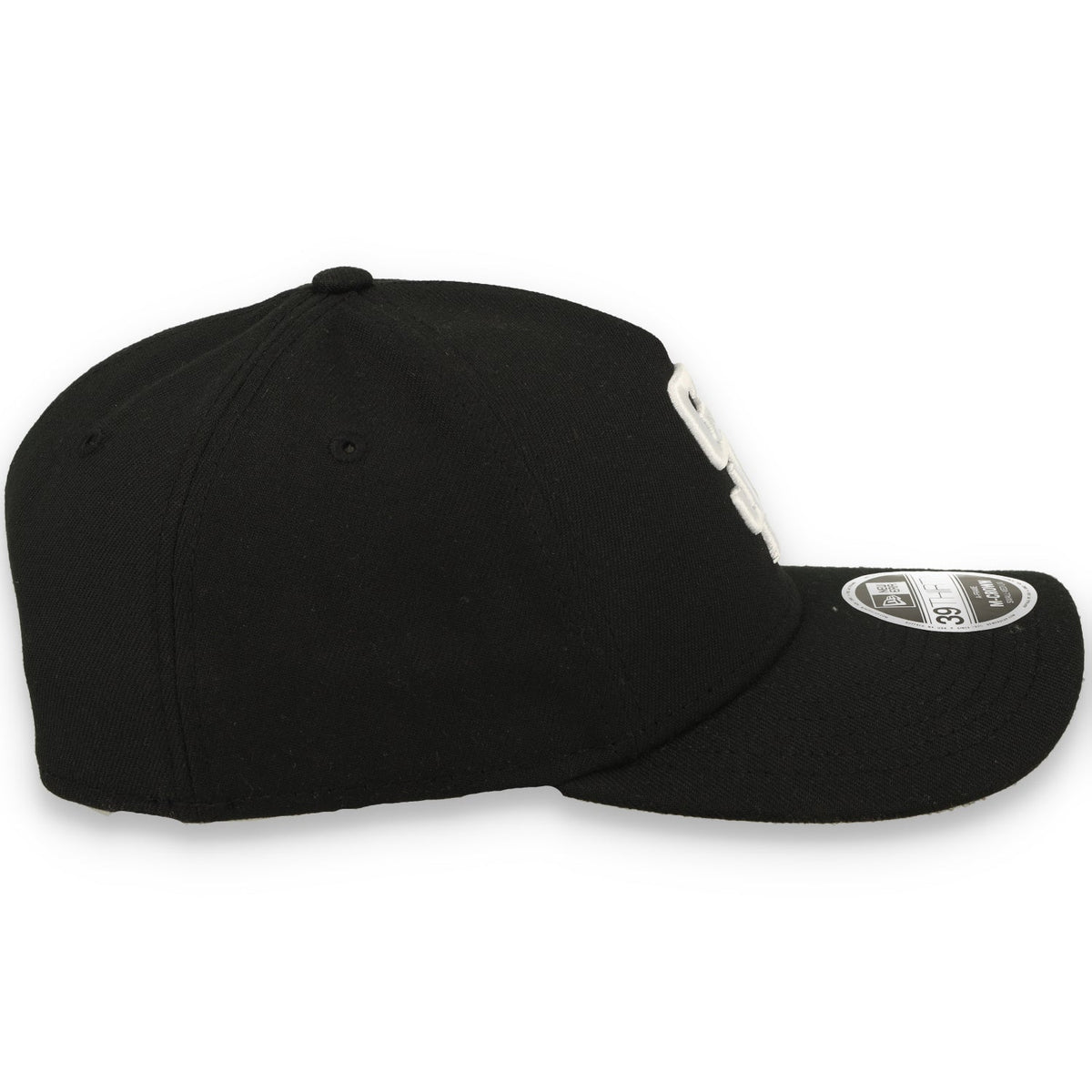 New Era San Diego Padres 39THIRTY M-Crown A-Frame Stretch Fit Hat-Black/White