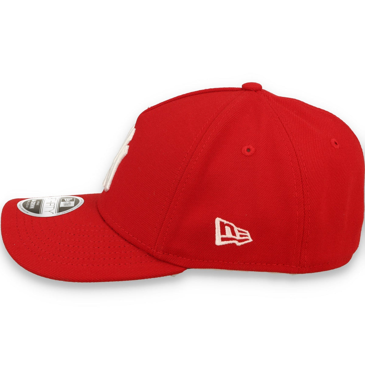 New Era New York Yankees Poly 39THIRTY M-Crown A-Frame Stretch Fit Hat-Scarlet
