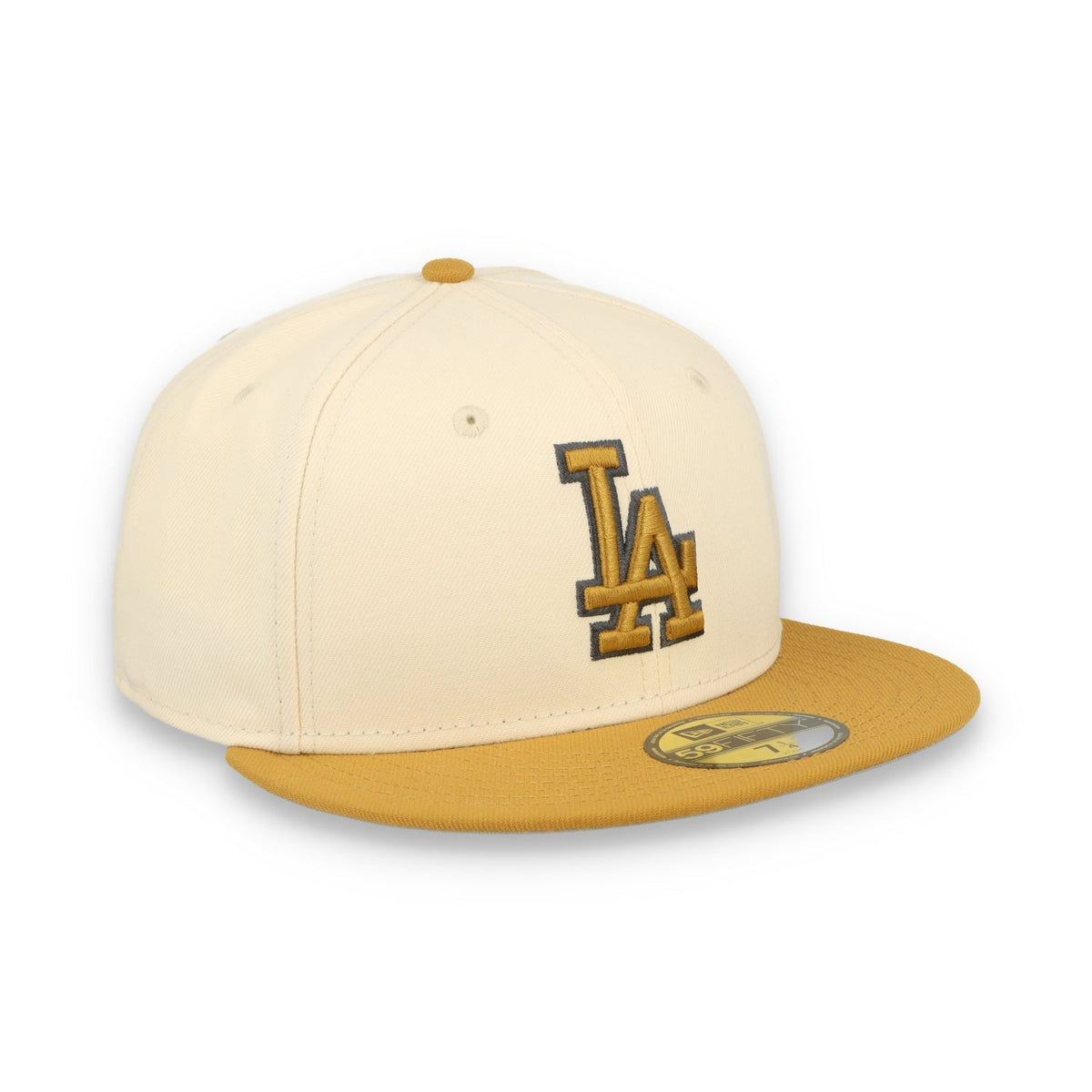 NEW ERA LOS ANGELES DODGERS 2-TONE 59FIFTY FITTED HAT-BEIGE/BRONZE