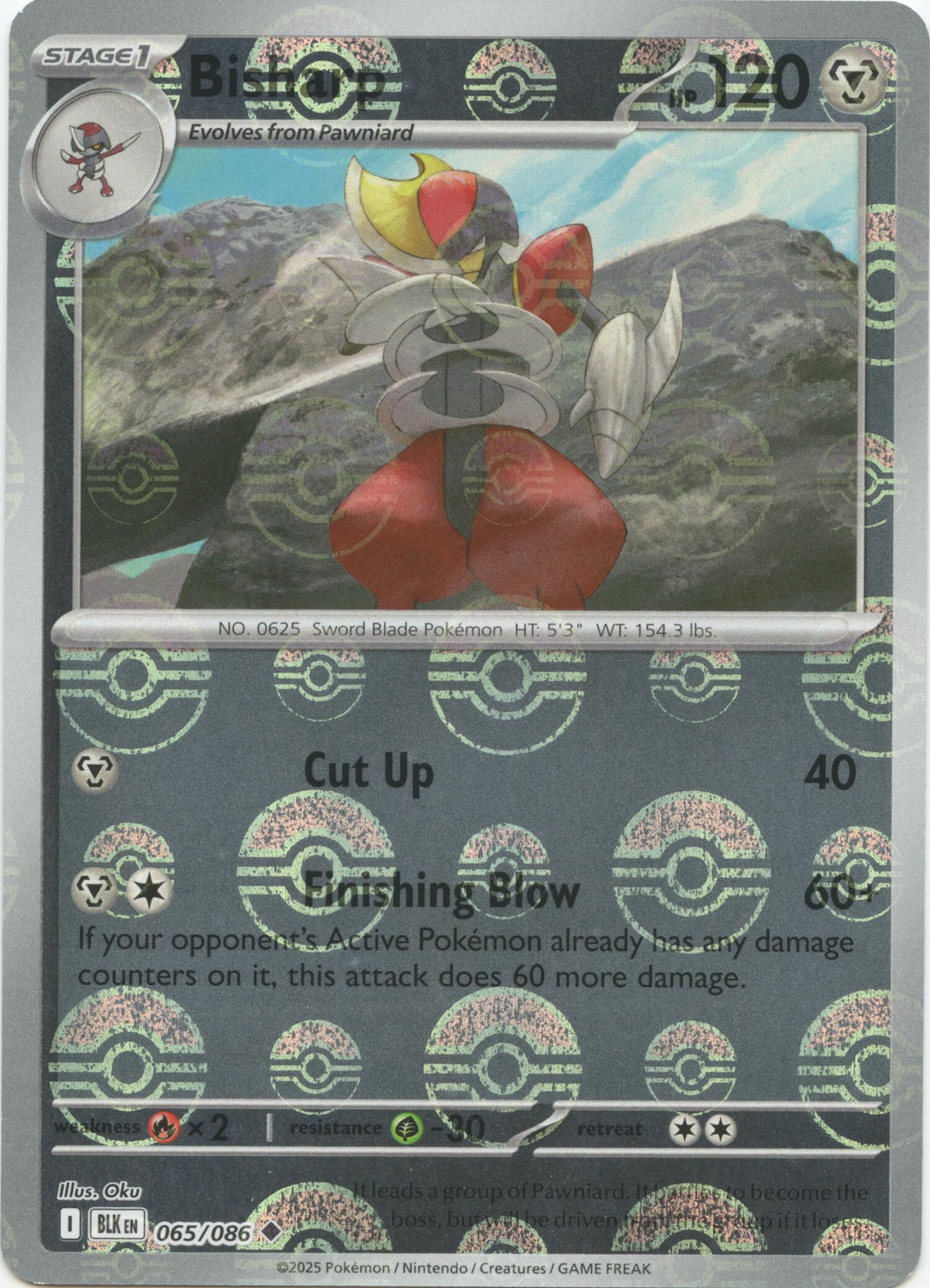 Bisharp (065/086) (Poke Ball Pattern) [Scarlet & Violet: Black Bolt]