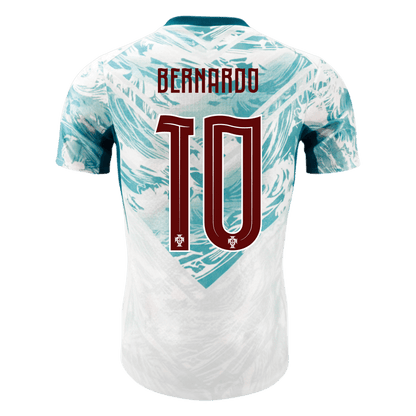 BERNARDO #10 Mens Portugal World Cup Away Jersey 2026 - Player Version (Slim Fit)