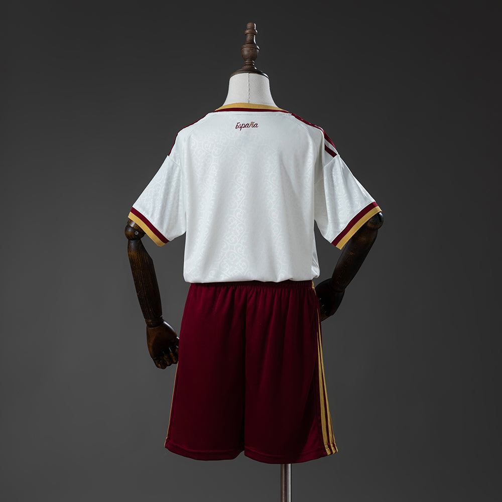 2-Star Kids Spain Away Jersey 2026 World Cup Champion Football Kit Soccer Shirt