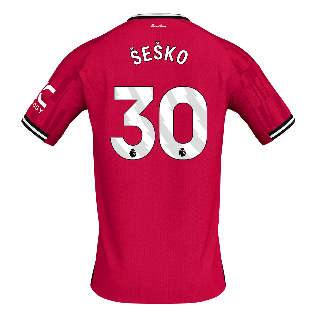 ŠEŠKO #30 Mens Manchester United Home Jersey 2025/26 [PREMIUM]