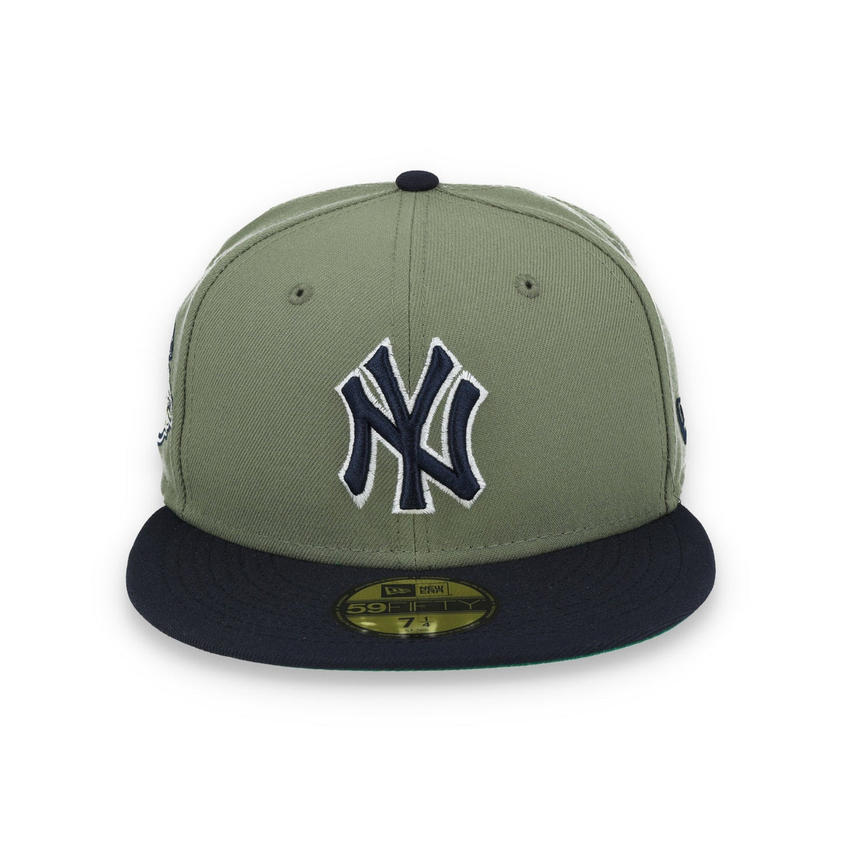 New Era New York Yankees 100th Anniversary Side Patch 59FIFTY Fitted Hat- Olive Green