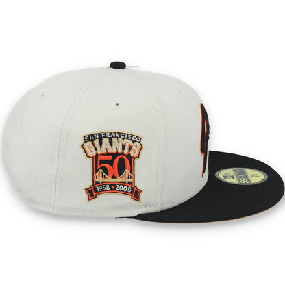 New Era San Francisco Giants 50th Anniversary Side Patch 59IFTY Fitted hat- Chrome