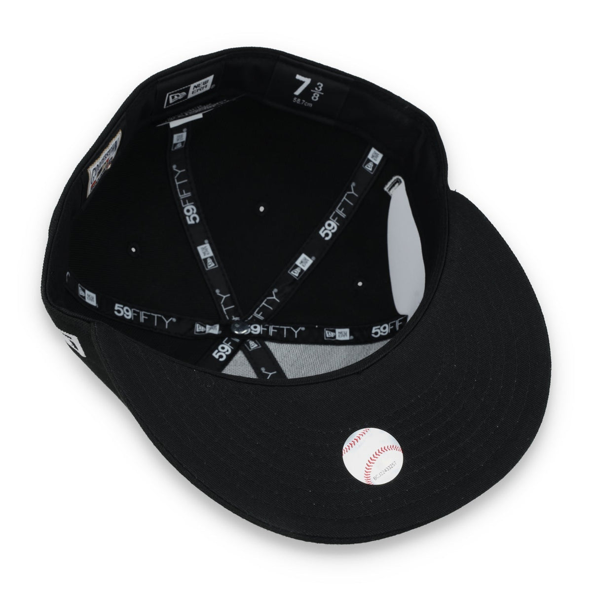 New Era Oakland Athletics 1974 World Series Side Patch CA Bear 59FIFTY Fitted Hat-Black
