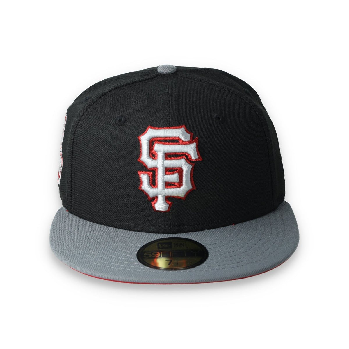 New Era San Francisco Giants 2012 World Series Side Patch Metallic 59FIFTY Fitted Hat- Black/Grey/Red