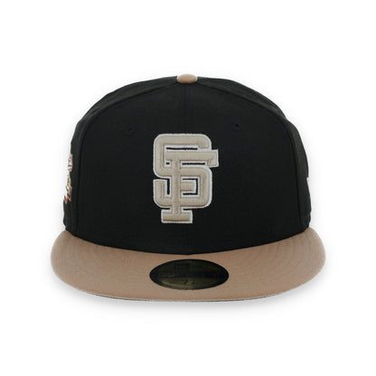 New Era San Francisco Giants  1989 Battle Of The Bay Side patch 59FIFTY Fitted Hat-Black/Khaki