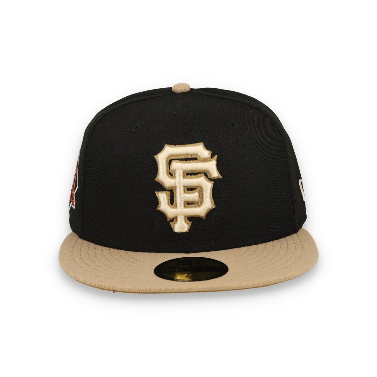 New Era San Francisco Giants 60th Anniversary Side Patch 59FIFTY Fitted Hat-Black/Camel
