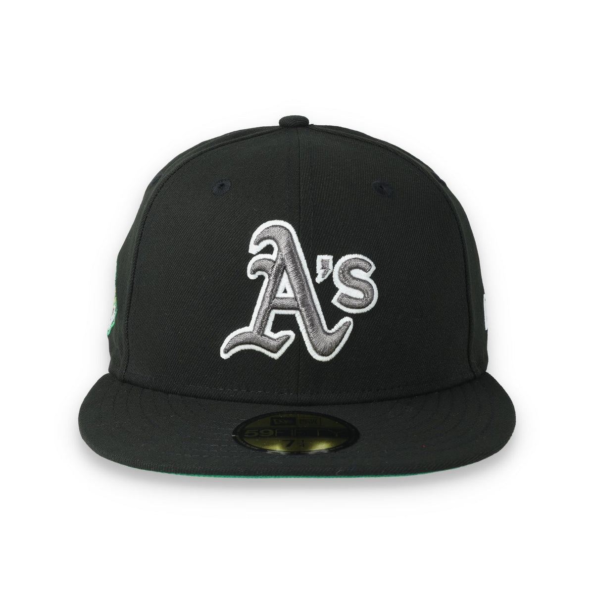 New Era Oakland Athletics 25th Anniversary Side Patch 59FIFTY Fitted Hat-Metallic Grey/Black