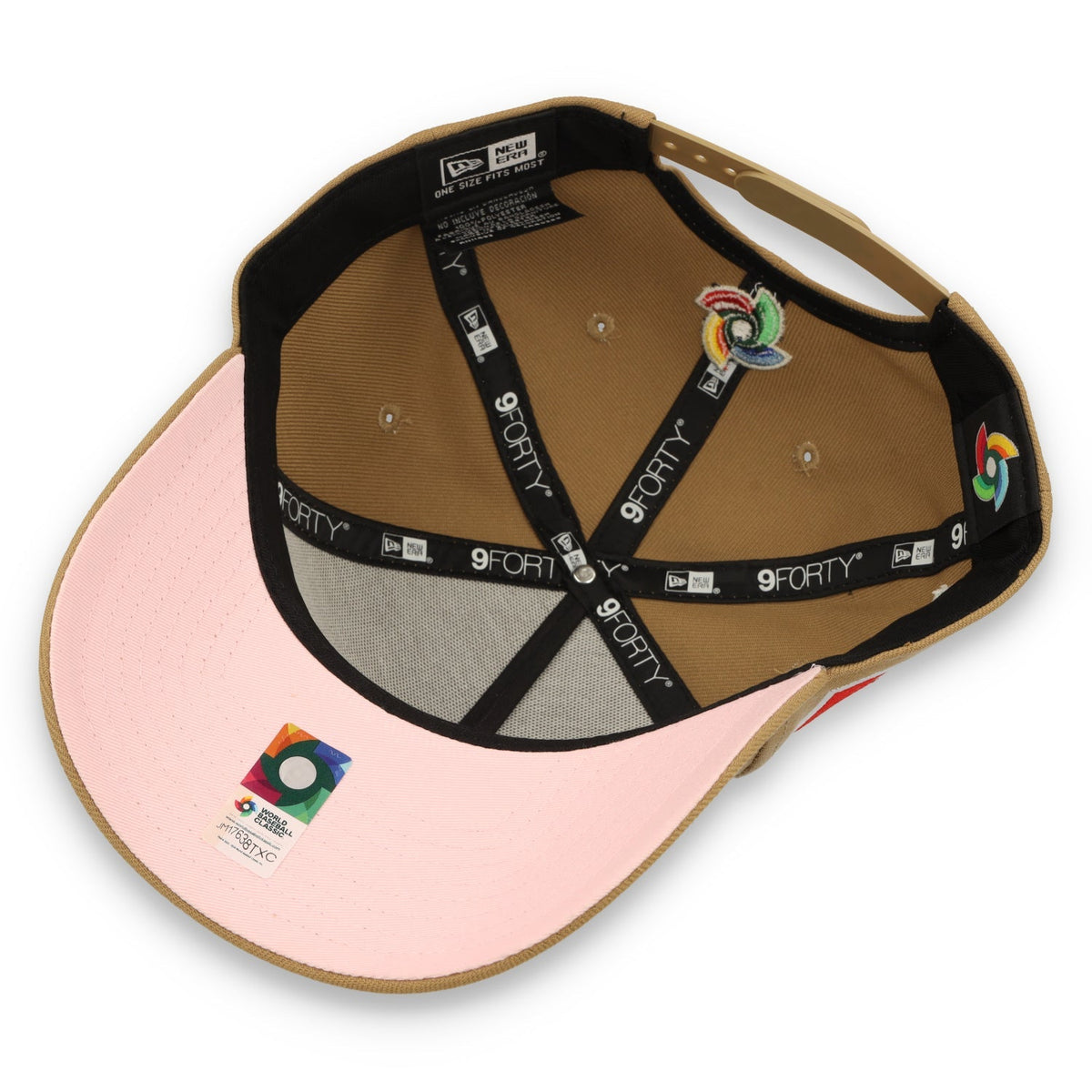 New Era Mexico WBC 9FORTY A-Frame Snapback Hat-Khaki