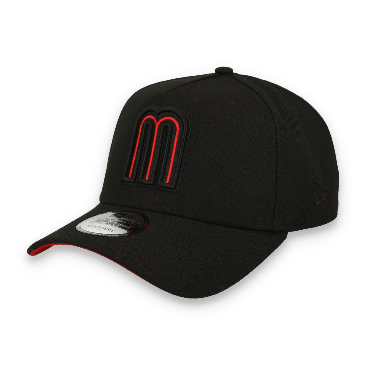 New Era Mexico WBC  9FORTY A-Frame Snapback Hat-Black/Red
