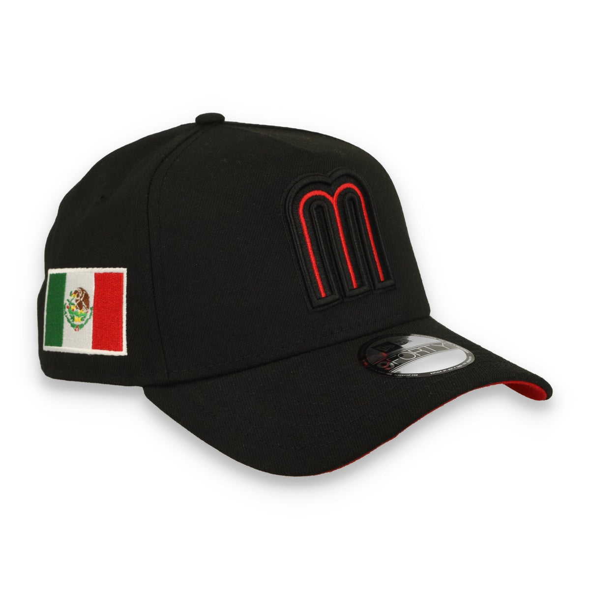 New Era Mexico WBC  9FORTY A-Frame Snapback Hat-Black/Red