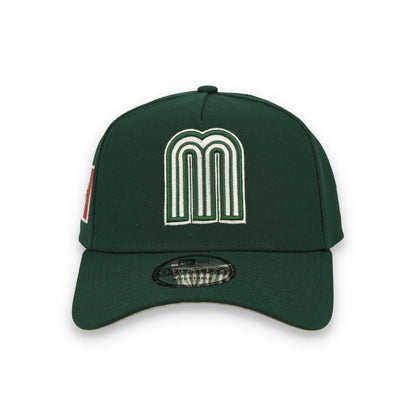 New Era Mexico WBC  9FORTY A-Frame Snapback Hat-Dark Green