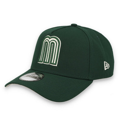 New Era Mexico WBC  9FORTY A-Frame Snapback Hat-Dark Green