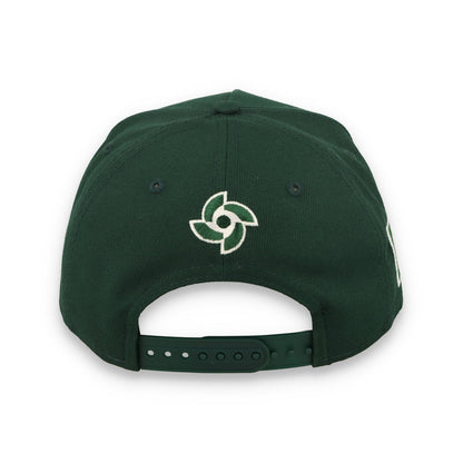 New Era Mexico WBC  9FORTY A-Frame Snapback Hat-Dark Green