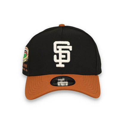 New Era San Francisco Giants Candlestick 9FORTY A-Frame Snapback Hat-Black/Earthy Brown