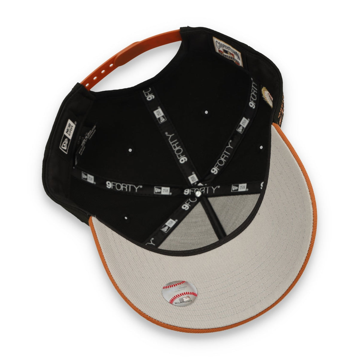 New Era San Francisco Giants Candlestick 9FORTY A-Frame Snapback Hat-Black/Earthy Brown