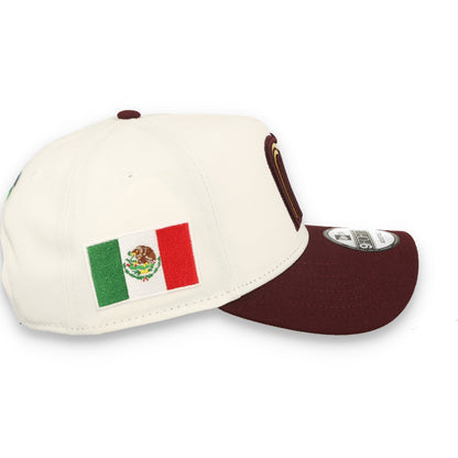 New Era Mexico WBC 9FORTY A-Frame Snapback Hat-White/Maroon
