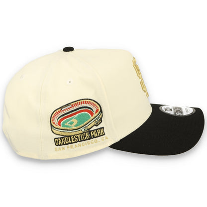 New Era San Francisco Giants Roses 9FORTY A-Frame Snapback Hat-Chrome White