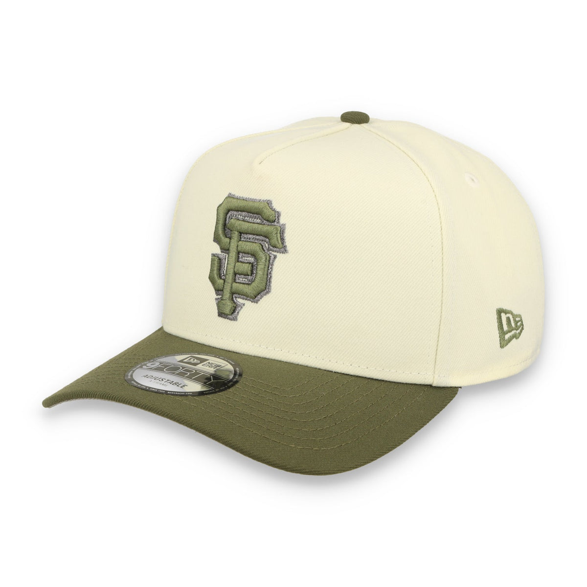 New Era San Francisco Giants ALL STAR 2007 SIDE PATCH 9FORTY A-Frame Snapback-Cream/olive green