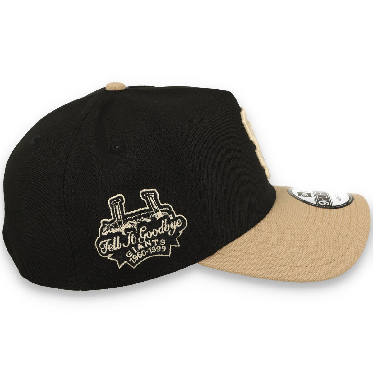 New Era San Francisco Giants 9FORTY A-Frame Snapback Hat-Black/Camel