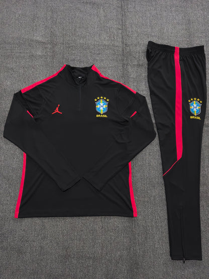 Kids Brazil Training Tracksuits 2026 Football Kit Soccer Jersey