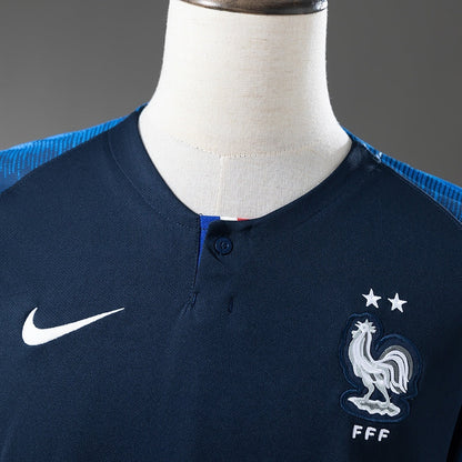 France Home Jersey 2018 World Cup Retro Football Kit Soccer Shirt