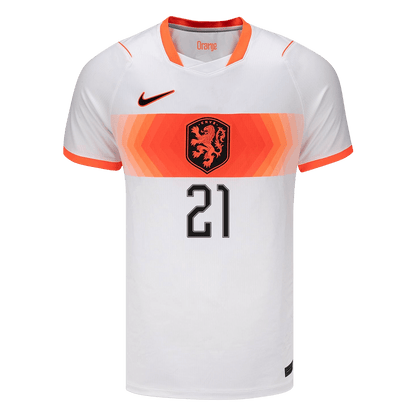 F.DE JONG #21 Mens Netherlands World Cup Away Jersey 2026