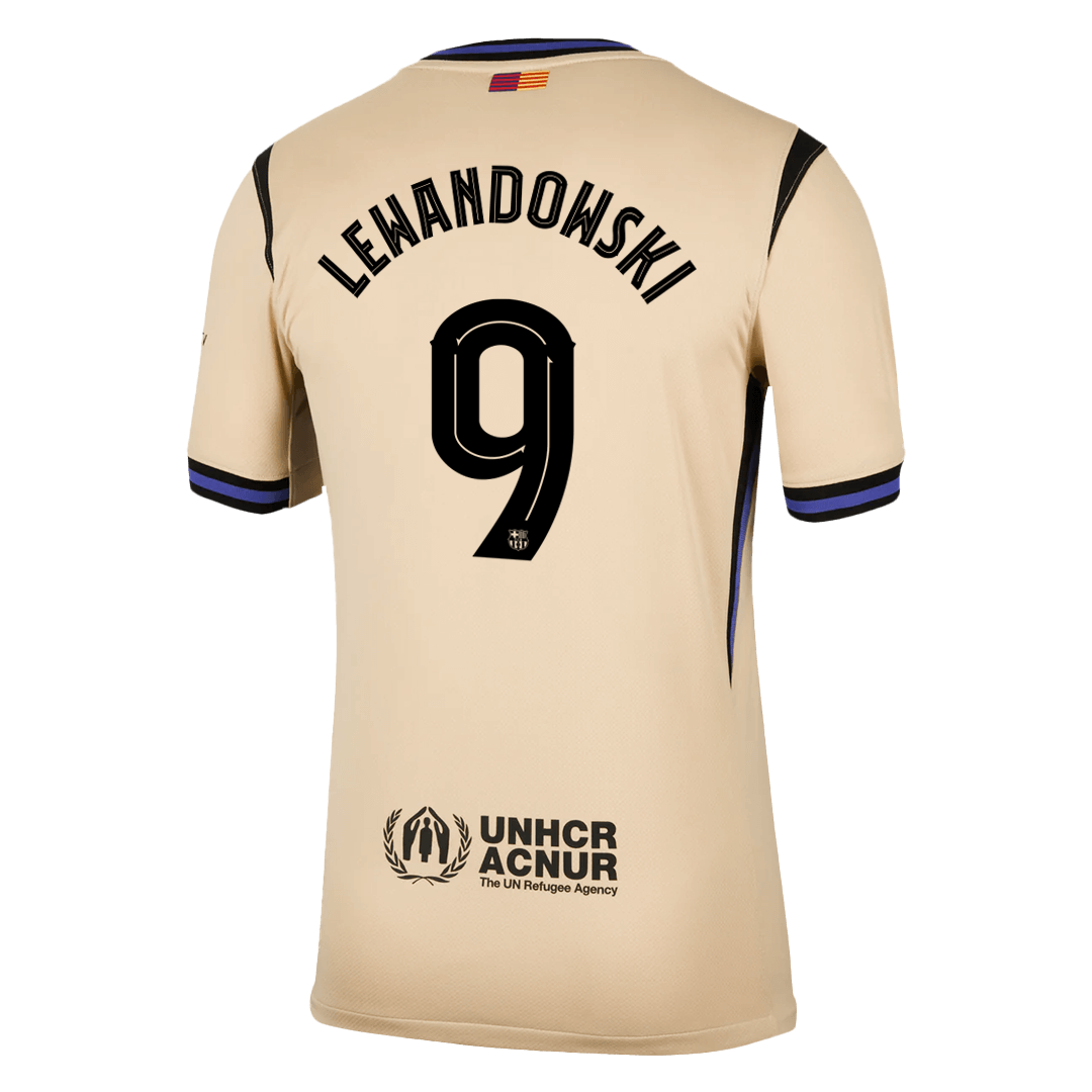 LEWANDOWSKI #9 Mens Barcelona Away Jersey 2025/26 - UCL