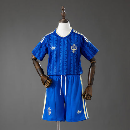 Kids Sweden Away Jersey 2026 World Cup Football Kit Soccer Shirt