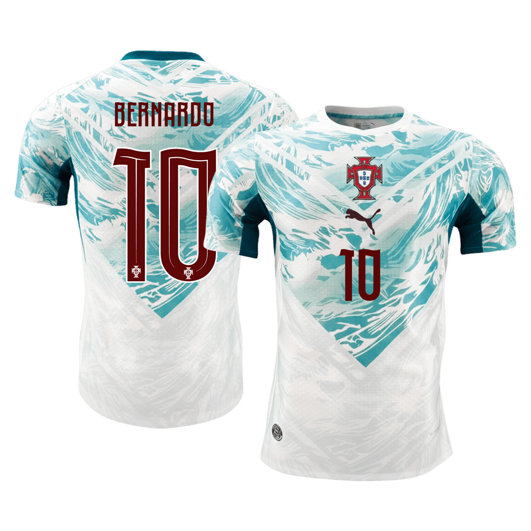 BERNARDO #10 Mens Portugal World Cup Away Jersey 2026 - Player Version (Slim Fit)