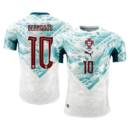 BERNARDO #10 Mens Portugal World Cup Away Jersey 2026 - Player Version (Slim Fit)