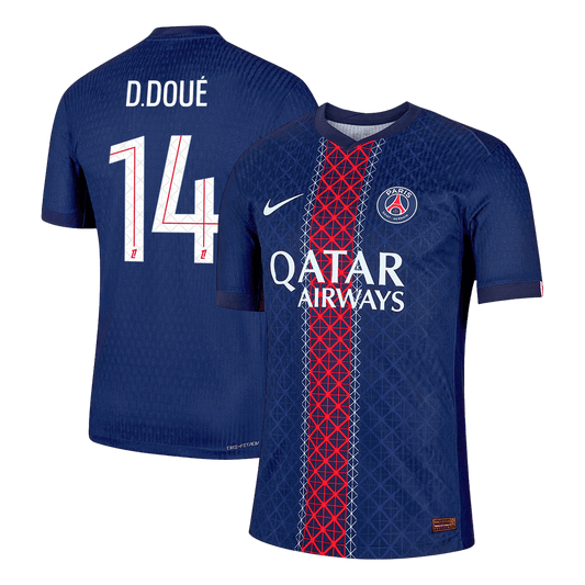 D.DOUÉ #14 Mens PSG Home Jersey 2025/26 - Player Version (Slim Fit)