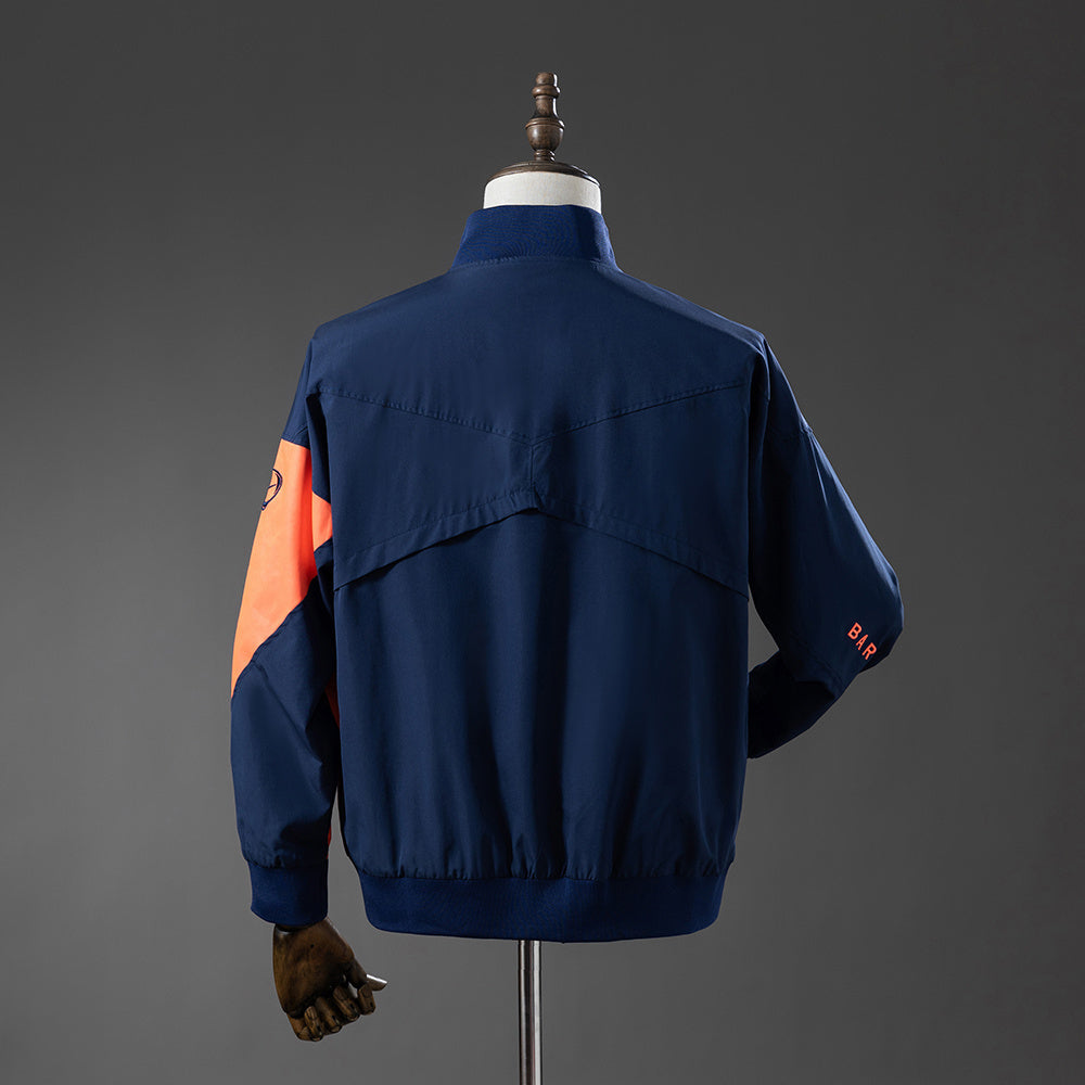 Barcelona Windbreaker 2025/26 Navy Blue & Orange Football Soccer Jacket