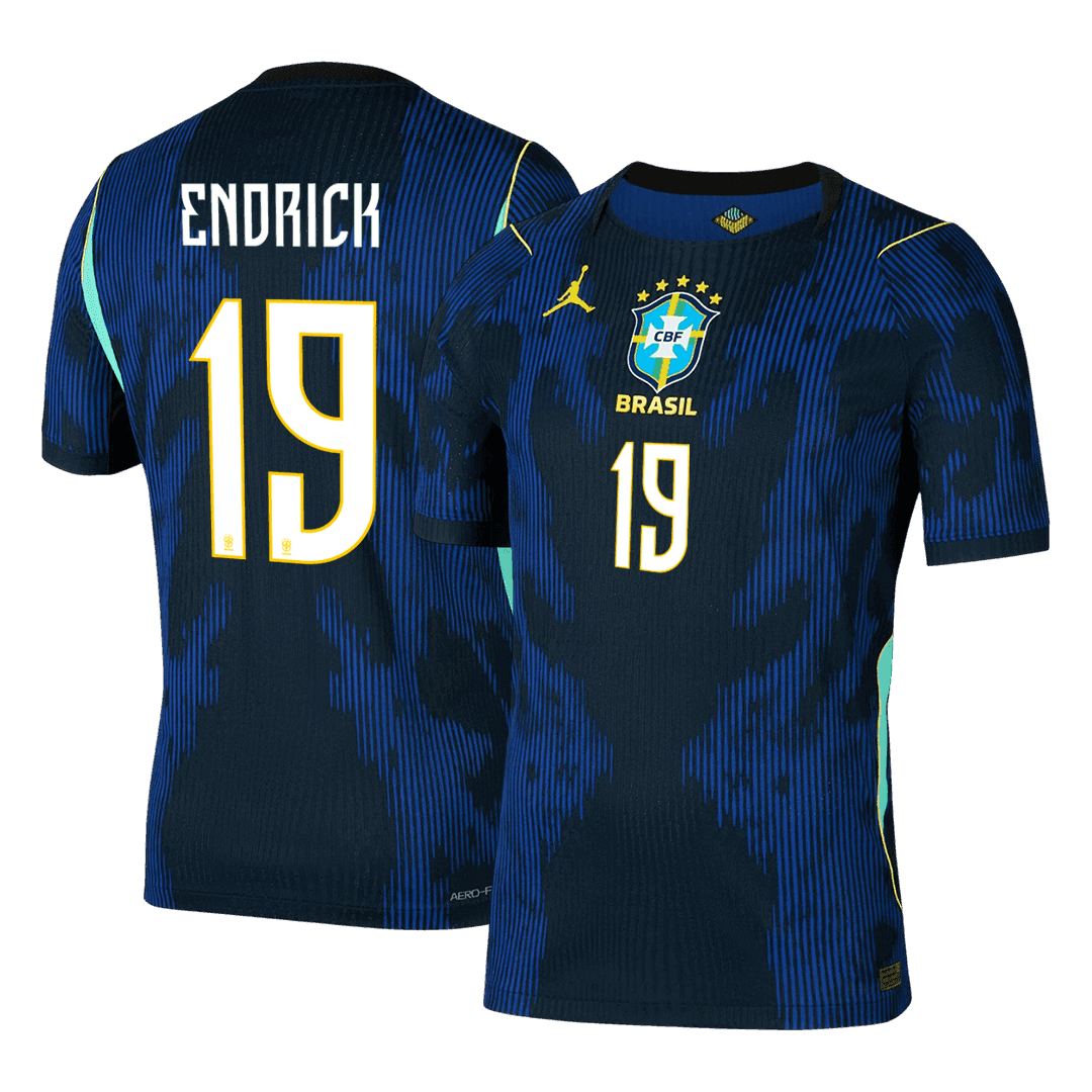 ENDRICK #19 Mens Brazil World Cup Away Jersey 2026 - Player Version (Slim Fit)