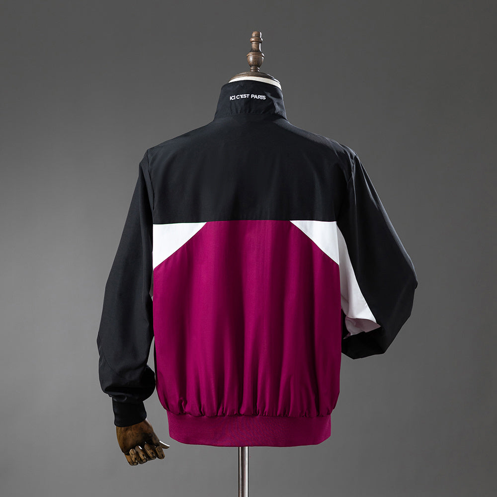 PSG Windbreaker 2025/26 Black & Psychedelic Purple Football Soccer Jacket