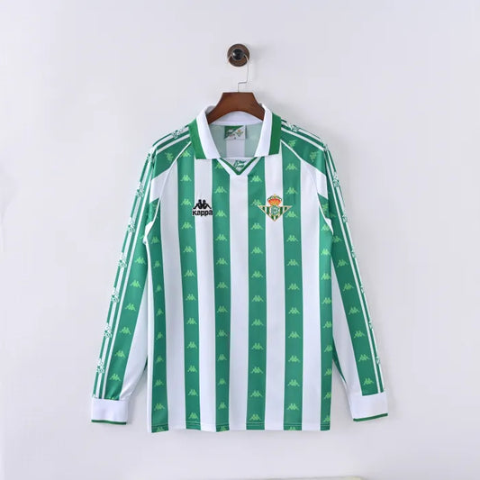 Retro Real Betis Home Jersey 1996/97 Long Sleeves Football Kit Soccer Jersey