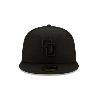SAN DIEGO PADRES NEW ERA BASIC COLLECTION FITTED 59FIFTY-BLACK ON BLACK