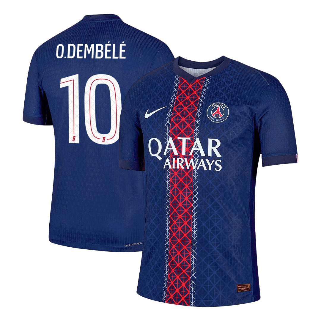 O.DEMBÉLÉ #10 Mens PSG Home Jersey 2025/26 - Player Version (Slim Fit)