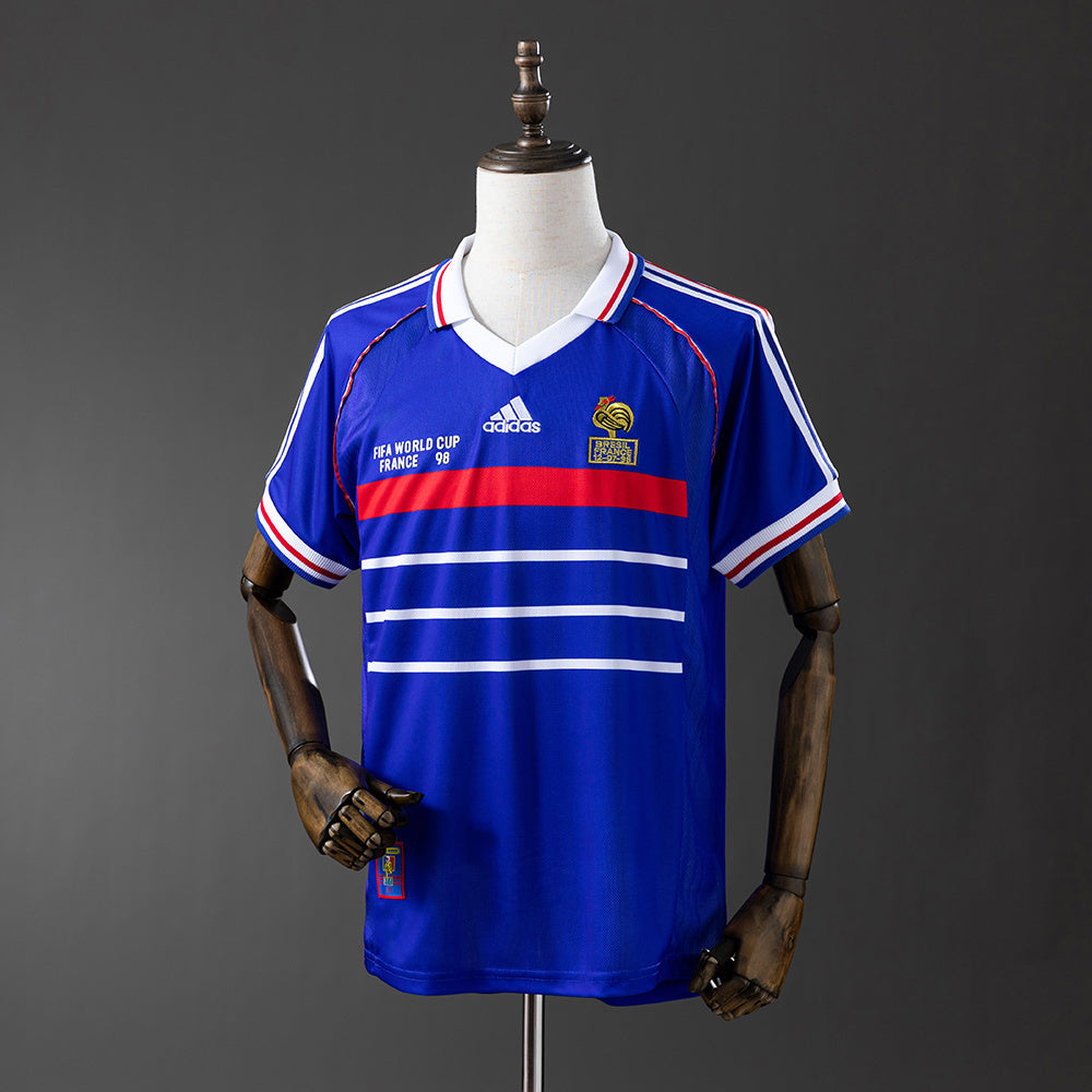 France Jersey 1998 Home Retro Football Kit