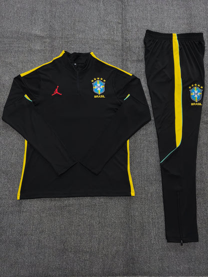 Kids Brazil Training Tracksuits 2026 Football Kit Soccer Jersey